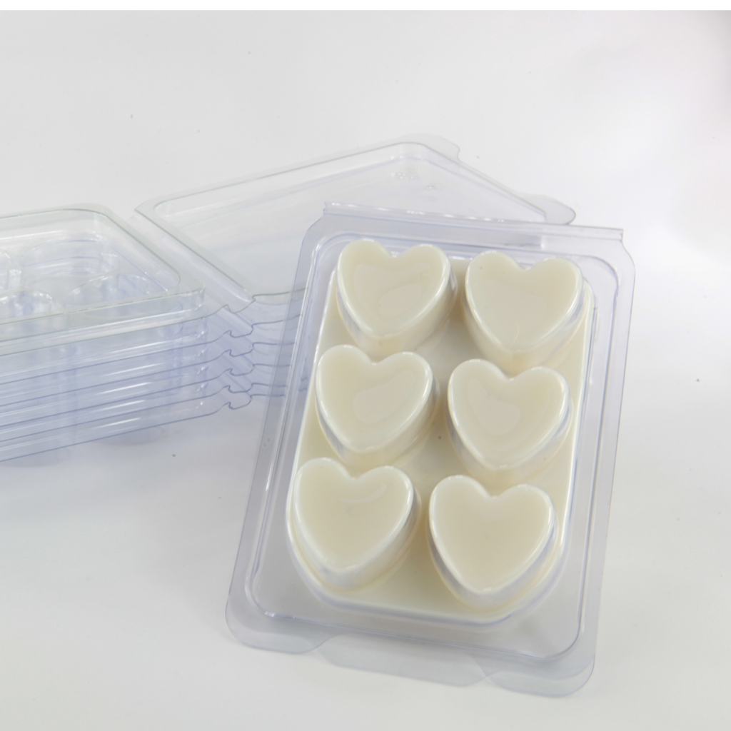 Wax Melt Packaging Heart Shape Clamshells Wax Molds 50 Packs For Soy Wax  Melts Heart Wax Containers